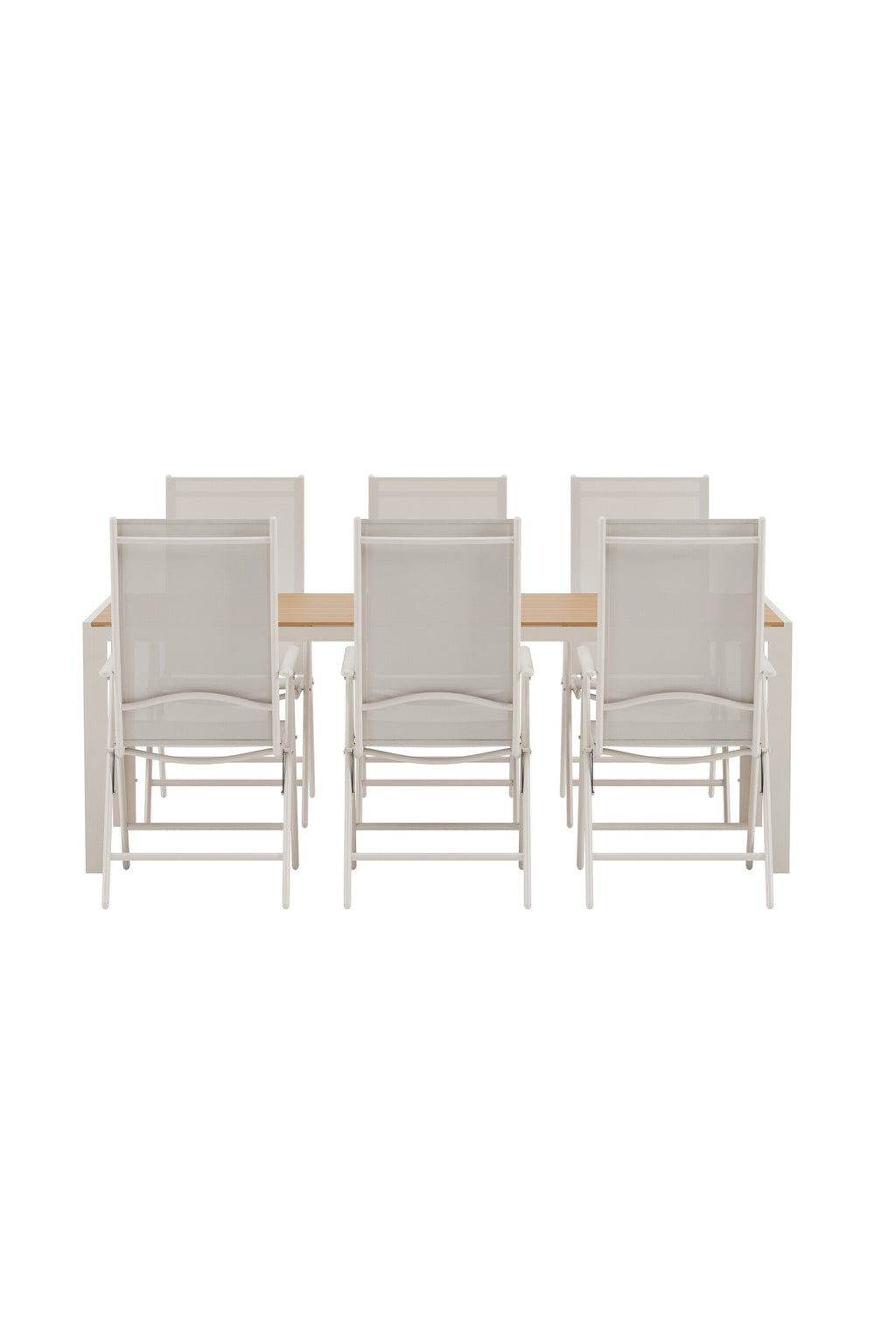 Break matgrupp med bord och 6 stolar beige