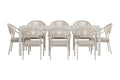 Levels matgrupp med 8 Paros-stolar beige