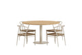 Croft matgrupp med bord och 4 Alfons-stolar, beige