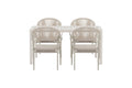 Giardini matgrupp med 4 Paros-stolar beige