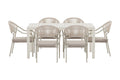 Capo matgrupp med 6 Paros-stolar beige