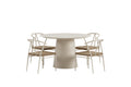 Lanzo matgrupp med 4 Alfons-stolar beige